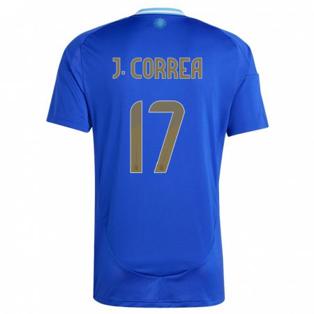 Kandiny Enfant Maillot Argentine Joaquin Correa #17 Bleu Tenues Extérieur 24-26 T-Shirt