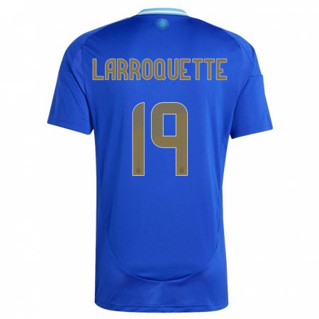 Kandiny Enfant Maillot Argentine Mariana Larroquette #19 Bleu Tenues Extérieur 24-26 T-Shirt