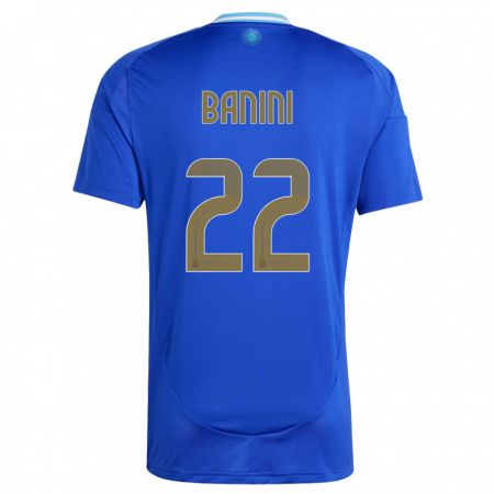 Kandiny Enfant Maillot Argentine Estefania Banini #22 Bleu Tenues Extérieur 24-26 T-Shirt