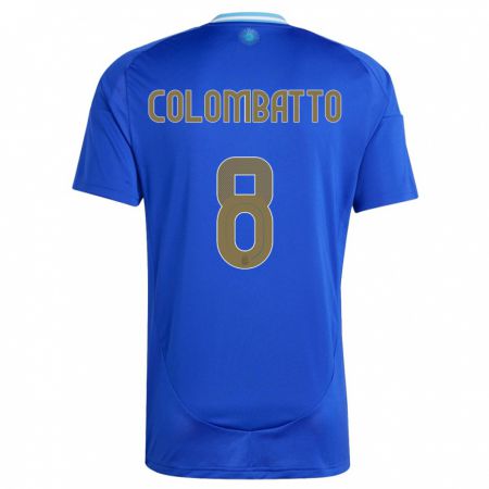 Kandiny Enfant Maillot Argentine Santiago Colombatto #8 Bleu Tenues Extérieur 24-26 T-Shirt