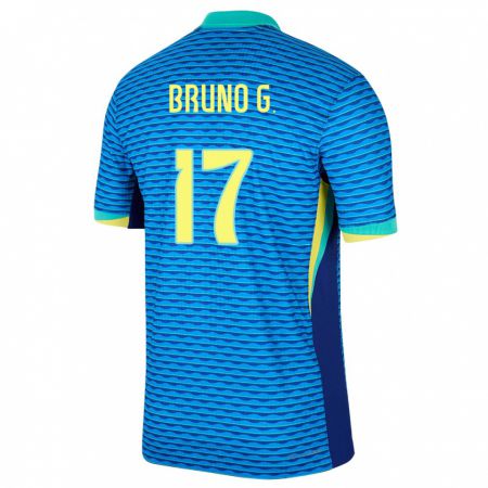 Kandiny Enfant Maillot Brésil Bruno Guimaraes #17 Bleu Tenues Extérieur 24-26 T-Shirt