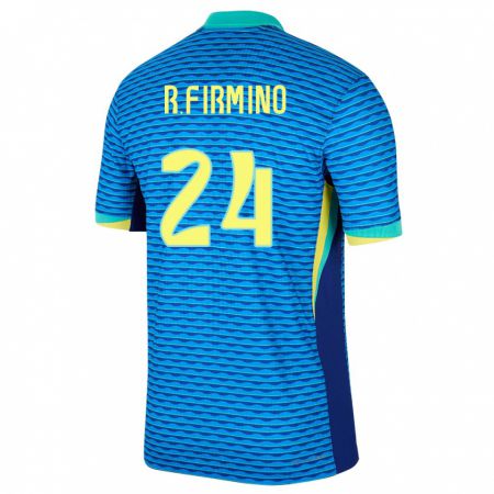 Kandiny Enfant Maillot Brésil Roberto Firmino #24 Bleu Tenues Extérieur 24-26 T-Shirt