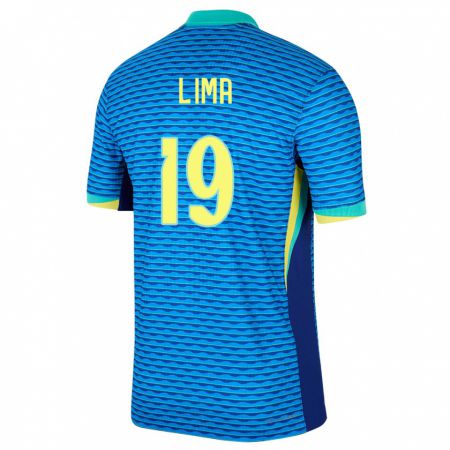 Kandiny Enfant Maillot Brésil Felipe Lima #19 Bleu Tenues Extérieur 24-26 T-Shirt