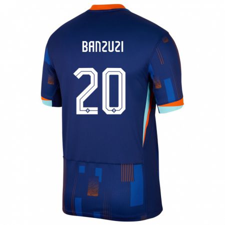 Kandiny Enfant Maillot Pays-Bas Ezechiel Banzuzi #20 Bleu Tenues Extérieur 24-26 T-Shirt