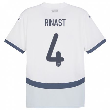 Kandiny Enfant Maillot Suisse Rachel Rinast #4 Blanc Tenues Extérieur 24-26 T-Shirt