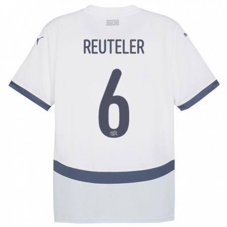 Kandiny Enfant Maillot Suisse Geraldine Reuteler #6 Blanc Tenues Extérieur 24-26 T-Shirt