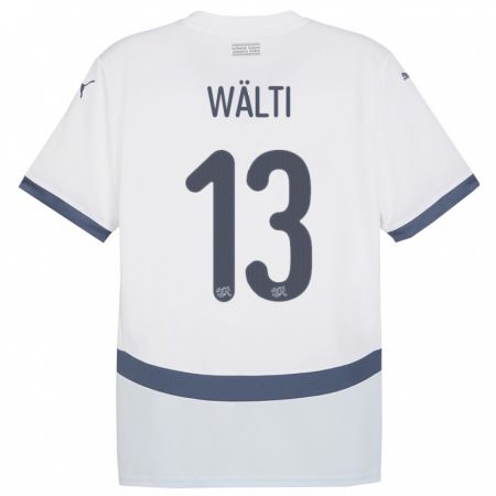 Kandiny Enfant Maillot Suisse Lia Walti #13 Blanc Tenues Extérieur 24-26 T-Shirt