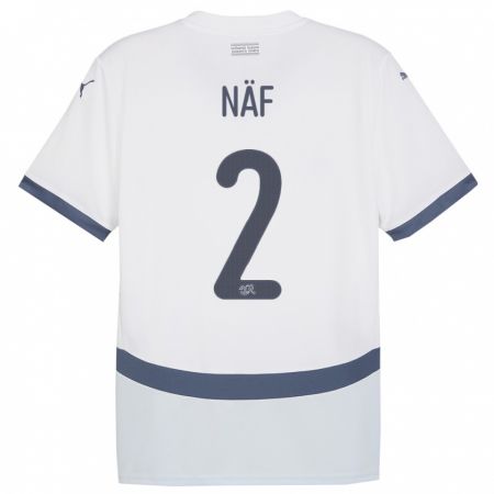 Kandiny Enfant Maillot Suisse Philip Naf #2 Blanc Tenues Extérieur 24-26 T-Shirt