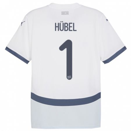 Kandiny Enfant Maillot Suisse Marvin Hubel #1 Blanc Tenues Extérieur 24-26 T-Shirt