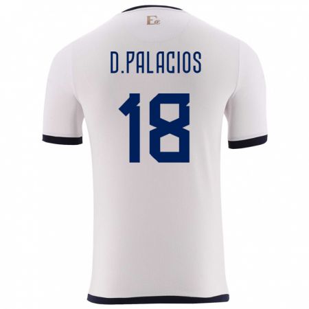 Kandiny Enfant Maillot Équateur Diego Palacios #18 Blanc Tenues Extérieur 24-26 T-Shirt