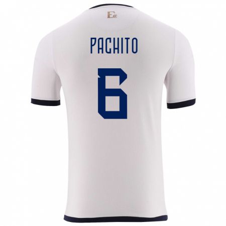 Kandiny Enfant Maillot Équateur Angelica Pachito #6 Blanc Tenues Extérieur 24-26 T-Shirt