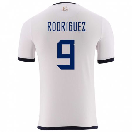 Kandiny Enfant Maillot Équateur Ingrid Rodriguez #9 Blanc Tenues Extérieur 24-26 T-Shirt