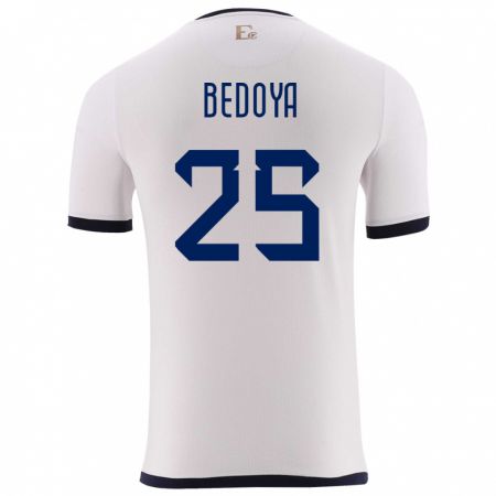 Kandiny Enfant Maillot Équateur Jaydah Bedoya #25 Blanc Tenues Extérieur 24-26 T-Shirt