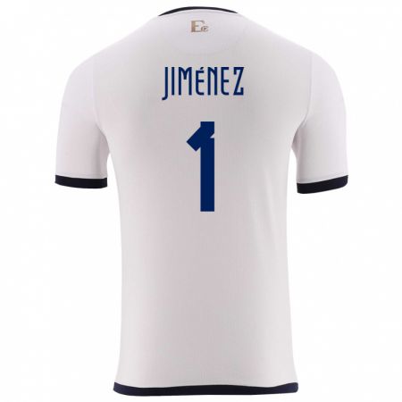 Kandiny Enfant Maillot Équateur Tony Jimenez #1 Blanc Tenues Extérieur 24-26 T-Shirt