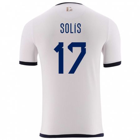 Kandiny Enfant Maillot Équateur Mathias Solis #17 Blanc Tenues Extérieur 24-26 T-Shirt