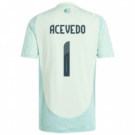 Kandiny Enfant Maillot Mexique Carlos Acevedo #1 Lin Vert Tenues Extérieur 24-26 T-Shirt