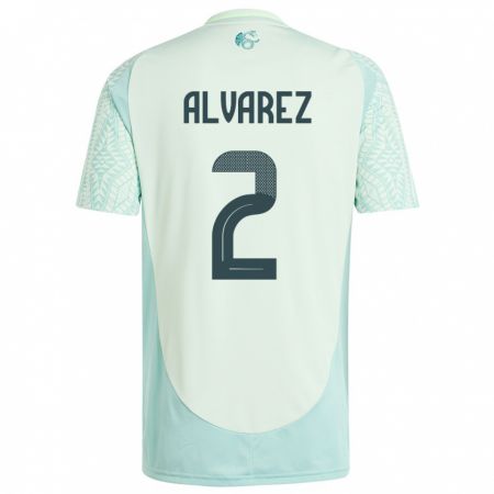 Kandiny Enfant Maillot Mexique Kevin Alvarez #2 Lin Vert Tenues Extérieur 24-26 T-Shirt