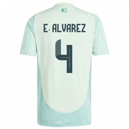 Kandiny Enfant Maillot Mexique Edson Alvarez #4 Lin Vert Tenues Extérieur 24-26 T-Shirt