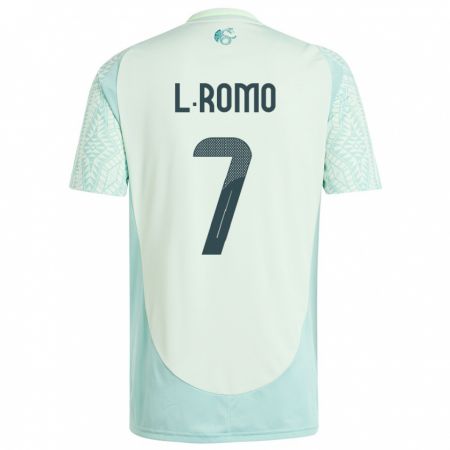 Kandiny Enfant Maillot Mexique Luis Romo #7 Lin Vert Tenues Extérieur 24-26 T-Shirt