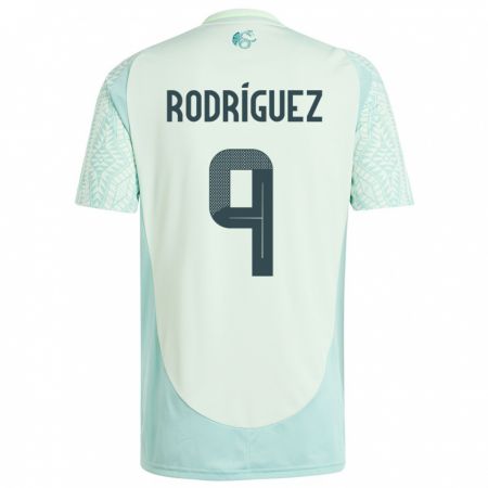 Kandiny Enfant Maillot Mexique Carlos Rodriguez #9 Lin Vert Tenues Extérieur 24-26 T-Shirt