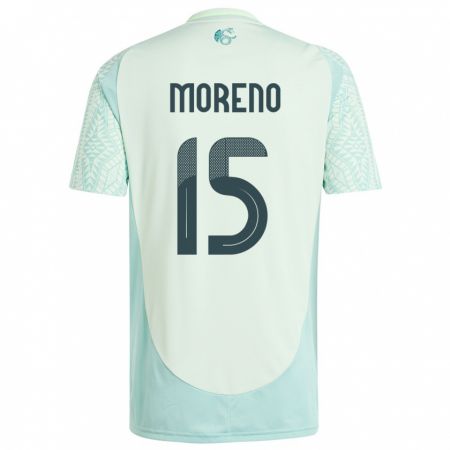 Kandiny Enfant Maillot Mexique Hector Moreno #15 Lin Vert Tenues Extérieur 24-26 T-Shirt