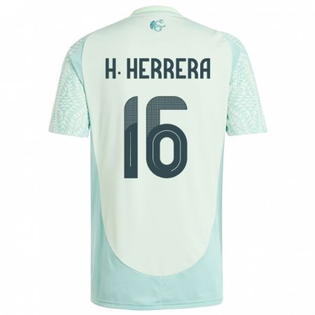 Kandiny Enfant Maillot Mexique Hector Herrera #16 Lin Vert Tenues Extérieur 24-26 T-Shirt