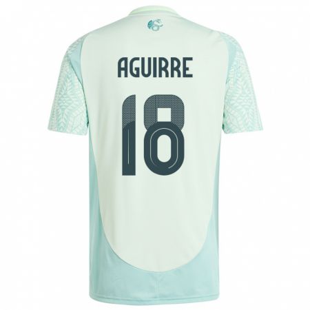 Kandiny Enfant Maillot Mexique Eduardo Aguirre #18 Lin Vert Tenues Extérieur 24-26 T-Shirt