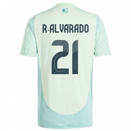 Kandiny Enfant Maillot Mexique Roberto Alvarado #21 Lin Vert Tenues Extérieur 24-26 T-Shirt