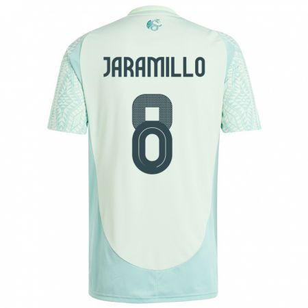 Kandiny Enfant Maillot Mexique Carolina Jaramillo #8 Lin Vert Tenues Extérieur 24-26 T-Shirt