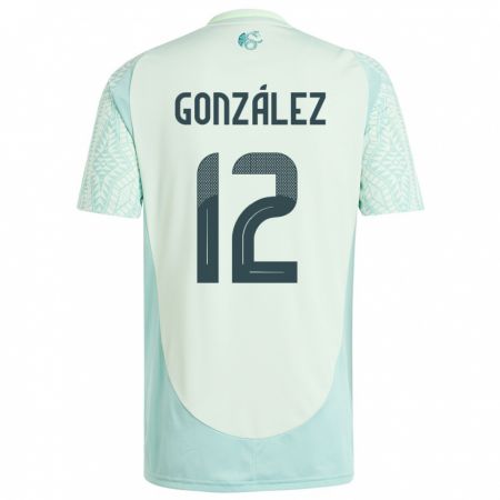 Kandiny Enfant Maillot Mexique Itzel Gonzalez #12 Lin Vert Tenues Extérieur 24-26 T-Shirt