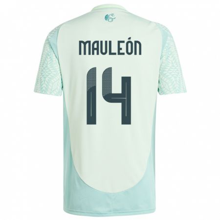 Kandiny Enfant Maillot Mexique Natalia Mauleon #14 Lin Vert Tenues Extérieur 24-26 T-Shirt