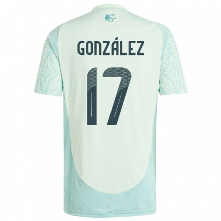 Kandiny Enfant Maillot Mexique Alison Gonzalez #17 Lin Vert Tenues Extérieur 24-26 T-Shirt