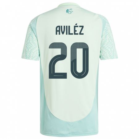 Kandiny Enfant Maillot Mexique Aylin Avilez #20 Lin Vert Tenues Extérieur 24-26 T-Shirt