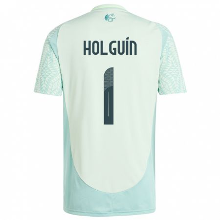 Kandiny Enfant Maillot Mexique Hector Holguin #1 Lin Vert Tenues Extérieur 24-26 T-Shirt