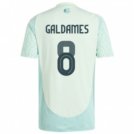 Kandiny Enfant Maillot Mexique Benjamin Galdames #8 Lin Vert Tenues Extérieur 24-26 T-Shirt
