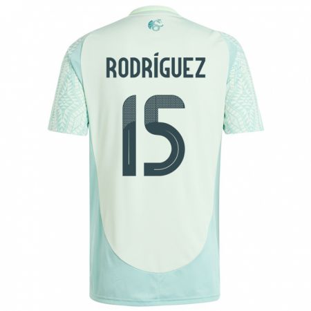 Kandiny Enfant Maillot Mexique Jorge Rodriguez #15 Lin Vert Tenues Extérieur 24-26 T-Shirt