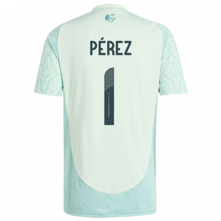 Kandiny Enfant Maillot Mexique Emiliano Perez #1 Lin Vert Tenues Extérieur 24-26 T-Shirt