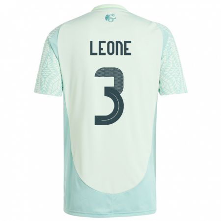 Kandiny Enfant Maillot Mexique Antonio Leone #3 Lin Vert Tenues Extérieur 24-26 T-Shirt