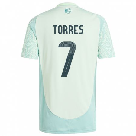 Kandiny Enfant Maillot Mexique Christian Torres #7 Lin Vert Tenues Extérieur 24-26 T-Shirt