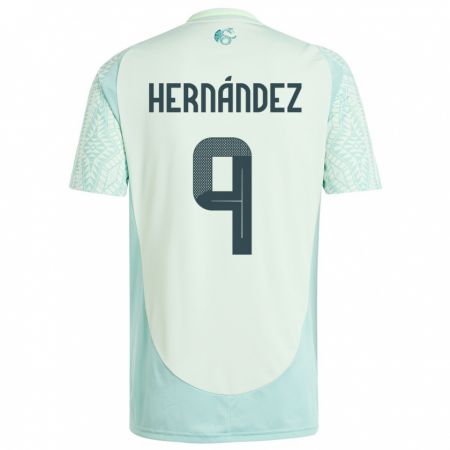 Kandiny Enfant Maillot Mexique Jesus Hernandez #9 Lin Vert Tenues Extérieur 24-26 T-Shirt