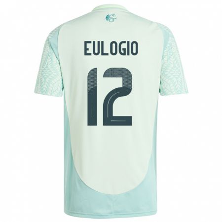 Kandiny Enfant Maillot Mexique Jose Eulogio #12 Lin Vert Tenues Extérieur 24-26 T-Shirt