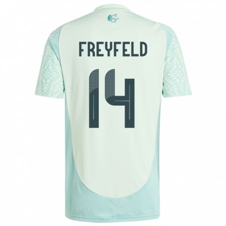 Kandiny Enfant Maillot Mexique Emiliano Freyfeld #14 Lin Vert Tenues Extérieur 24-26 T-Shirt