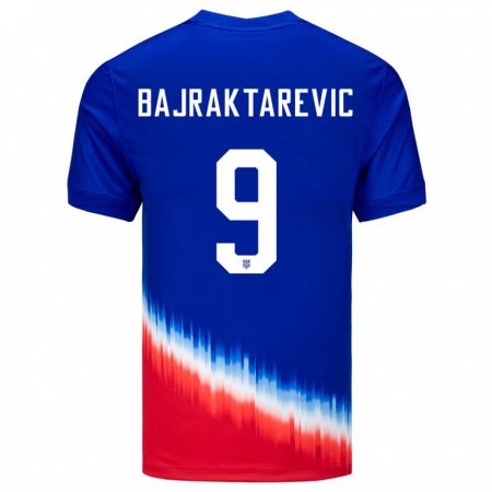 Kandiny Enfant Maillot États-Unis Esmir Bajraktarevic #9 Bleu Tenues Extérieur 24-26 T-Shirt