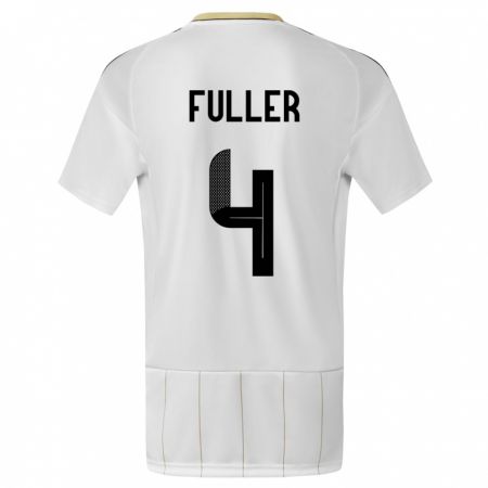 Kandiny Enfant Maillot Costa Rica Keysher Fuller #4 Blanc Tenues Extérieur 24-26 T-Shirt