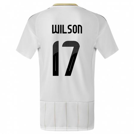 Kandiny Enfant Maillot Costa Rica Roan Wilson #17 Blanc Tenues Extérieur 24-26 T-Shirt