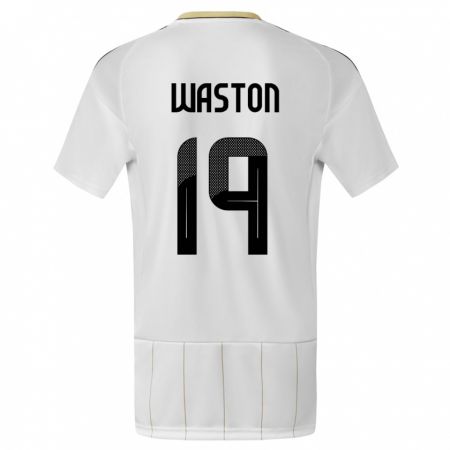 Kandiny Enfant Maillot Costa Rica Kendall Waston #19 Blanc Tenues Extérieur 24-26 T-Shirt