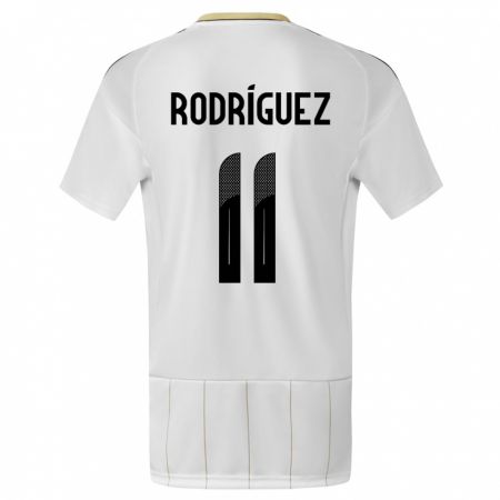 Kandiny Enfant Maillot Costa Rica Raquel Rodriguez #11 Blanc Tenues Extérieur 24-26 T-Shirt