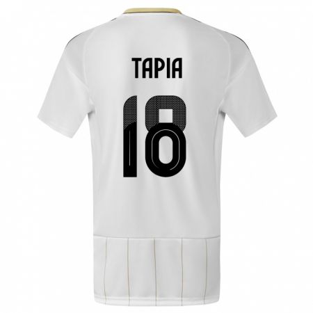 Kandiny Enfant Maillot Costa Rica Priscilla Tapia #18 Blanc Tenues Extérieur 24-26 T-Shirt