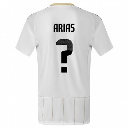 Kandiny Enfant Maillot Costa Rica Jose Arias #0 Blanc Tenues Extérieur 24-26 T-Shirt