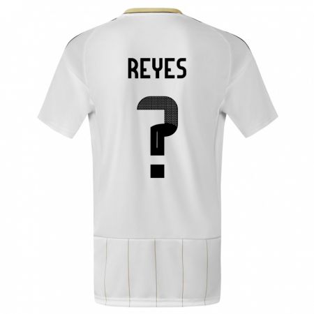 Kandiny Enfant Maillot Costa Rica Kenan Reyes #0 Blanc Tenues Extérieur 24-26 T-Shirt